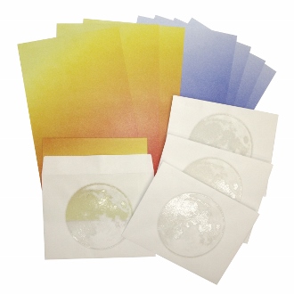 アウトレット ステーショナリー 透かし封筒のレターセット 月 再生品