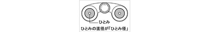 スペック内の「ひとみ径」や明るさの数値